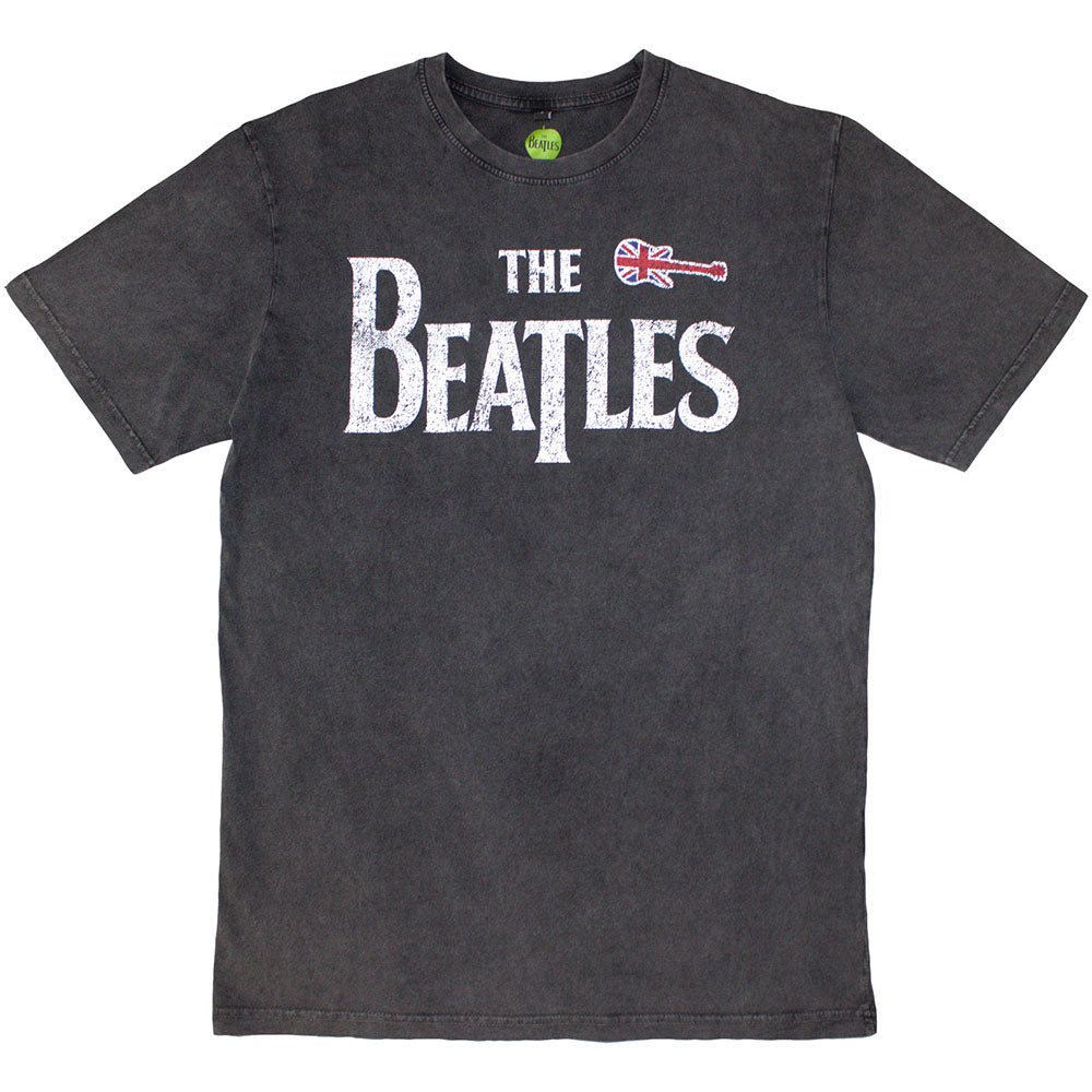 THE BEATLES ビートルズ (結成 65周年 ) - Guitar & Drop T / Stone Wash / Tシャツ / メンズ - PGS